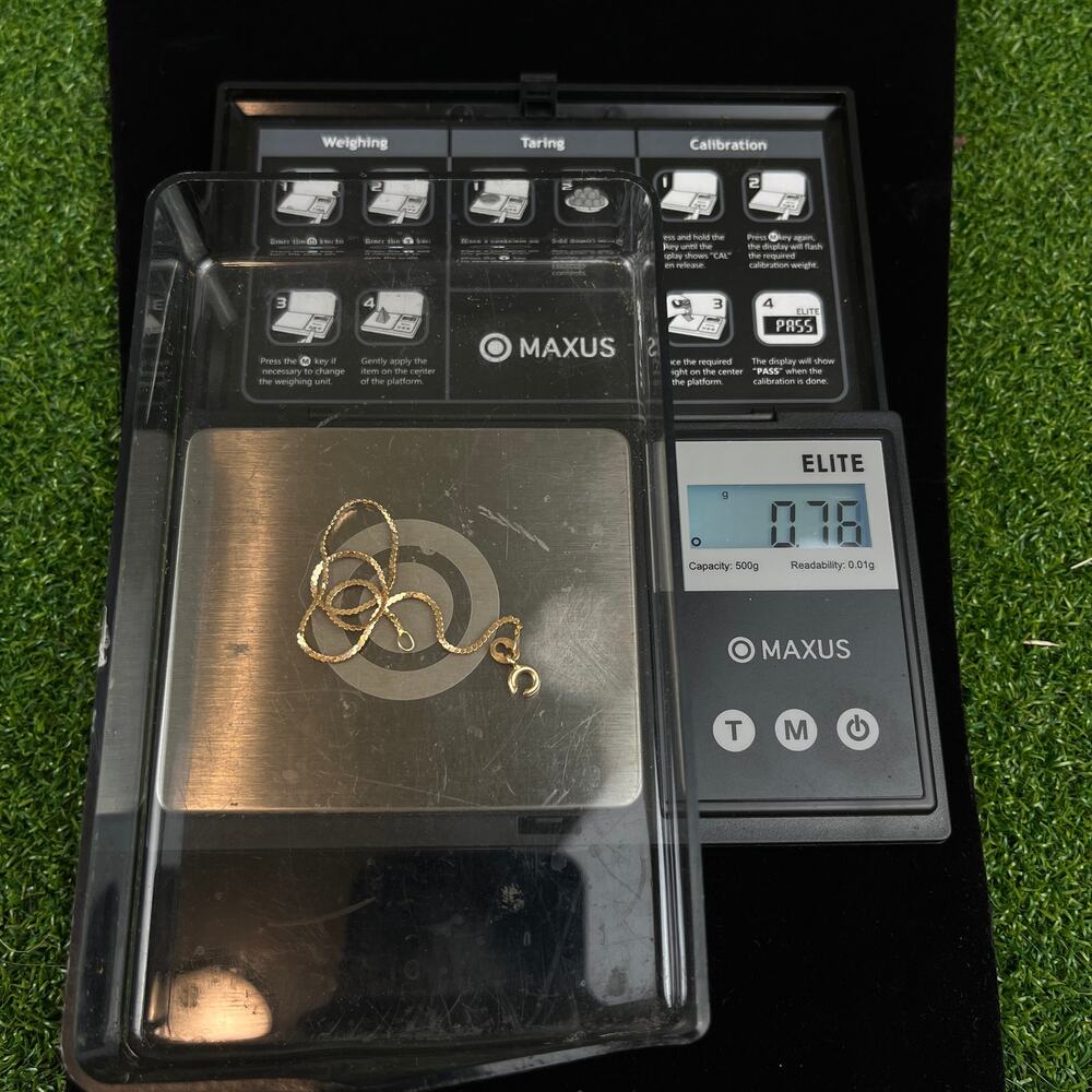 14K Yellow Gold Dainty Rope Chain Bracelet 0.76g Broken Clasp Repair